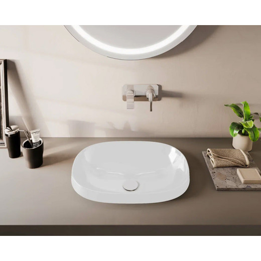 Раковина Vitra Frame 5652B403-0016 накладная, 56 см, без перелива, белая