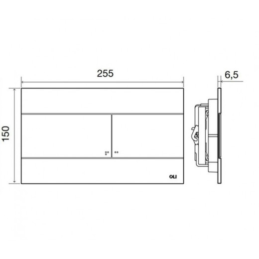 Инсталляция OLI 74 (580*1150*120) механическая + панель слива Slim, хром глянец