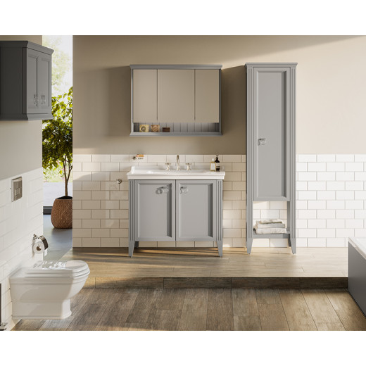 Пенал Vitra Valarte 55, левосторонний, серый матовый