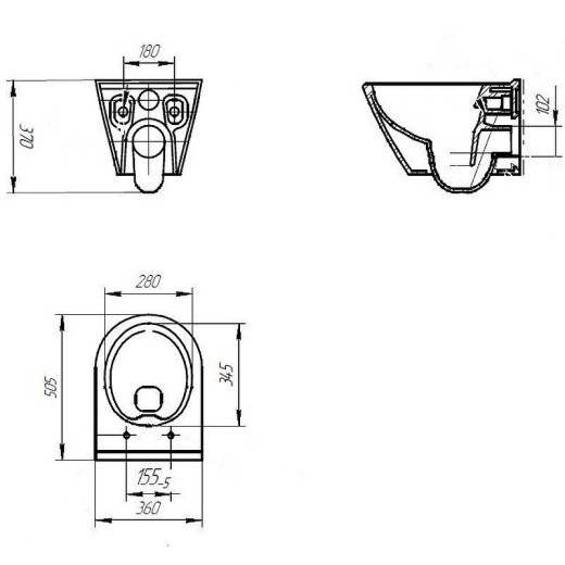 Подвесной унитаз Cersanit CITY SMART Clean On DPL EO slim LP