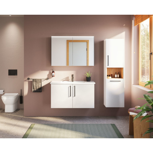 Зеркальный шкаф Vitra Mirrors 100 с LED подсветкой, универсальный