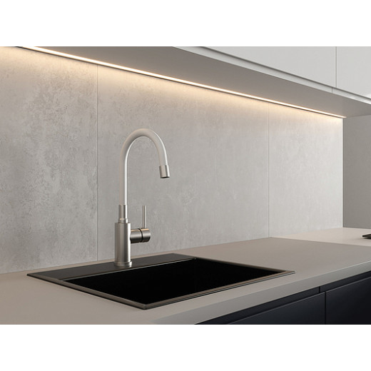 Смеситель Cersanit для кухни MELAR однорычажный с гибким изливом, белый