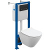Комплект Cersanit CITY SMART CO DPL EO slim инсталляция VECTOR кнопка ESTETICA пласт. черный матовый