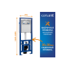 Комплект Cersanit CITY SMART CO DPL EO slim инсталляция LINK PRO кнопка TWINS пласт. хром глянцевый