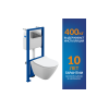 Комплект Cersanit CITY SMART CO DPL EO slim инсталляция LINK PRO кнопка TWINS пласт. хром глянцевый