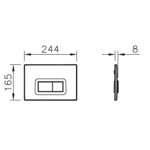 Кнопка смыва VitrA Loop R 740-0680, цвет Глянцевый Хром