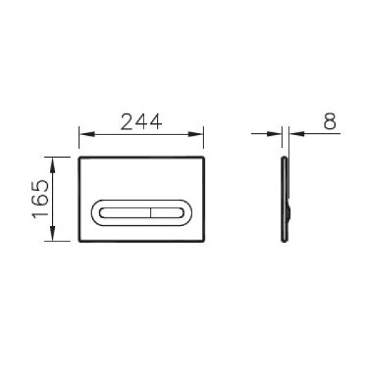 Кнопка смыва VitrA Loop T 740-0780, цвет Глянцевый Хром