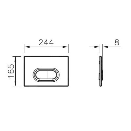 Кнопка смыва VitrA Loop O 740-0940, металлическая, цвет Нержавеющая Сталь