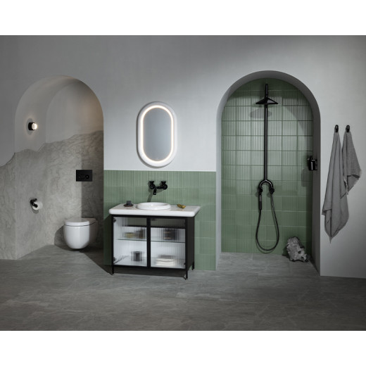 Панель смыва Vitra Liquid 740-2101 металлическая, черный глянцевый