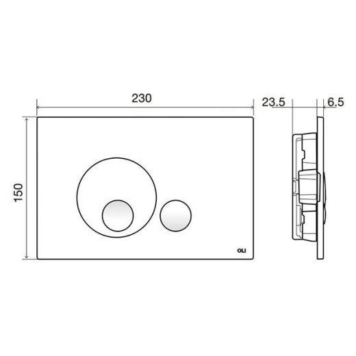 Комплект:Инсталляция OLI 80 ECO, мех.+панель слива  Globe черн., OLI