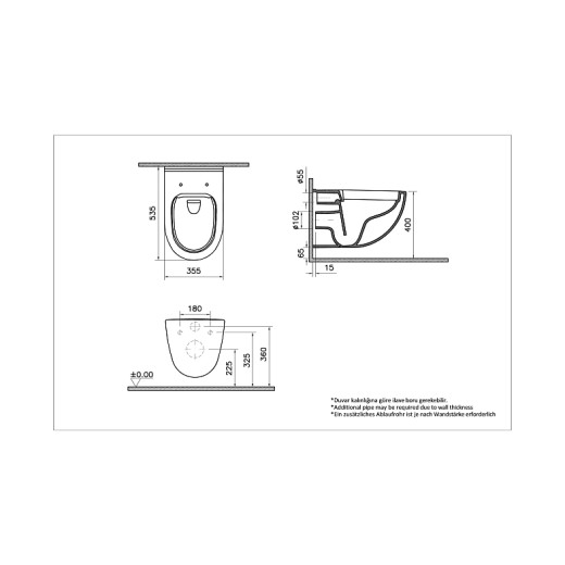 Унитаз VitrA S40 9005B003-7211 L-box безободковый, с толстой дюропластовой крышкой микролифт