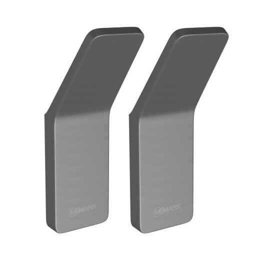 Крючок одинарный Lemark SMOOTH LINE для полотенец 2 шт., чёрный