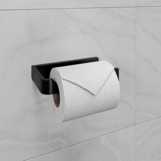 Бумагодержатель Lemark SMOOTH LINE открытый, чёрный