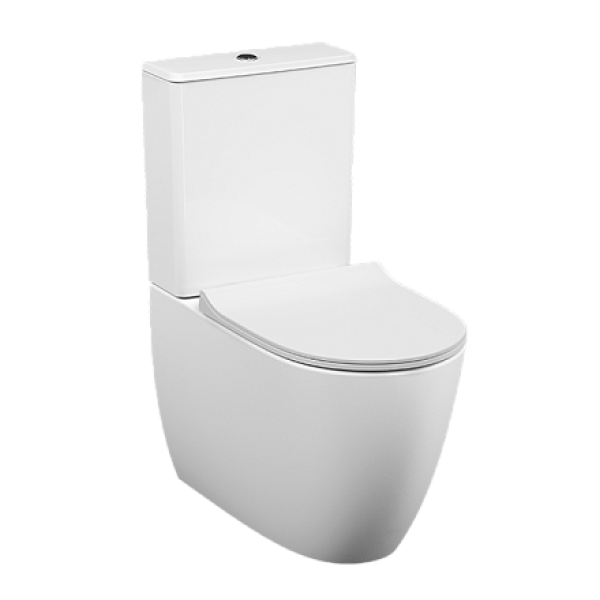Унитаз-компакт Vitra Sento 9830B003-720Rim-ex back to wall, сиденье тонкое микролифт, механизм 3/6 л