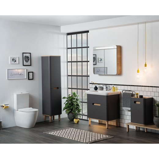 Унитаз-компакт Vitra Sento 9830B003-720Rim-ex back to wall, сиденье тонкое микролифт, механизм 3/6 л