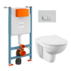Унитаз VITRA S10 9842B003-7206, подвесной, сиденьем с микролифтом, инсталляцией и панелью управления