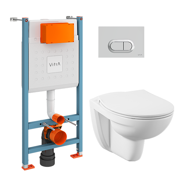 Унитаз VITRA S10 9842B003-7206, подвесной, сиденьем с микролифтом, инсталляцией и панелью управления