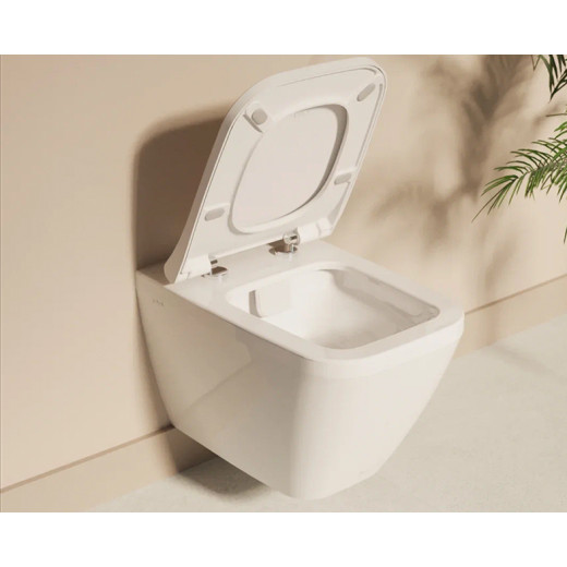 Унитаз VITRA Integra Square 9856B003-7206 подвесной, с тонким сиденьем с микролифтом