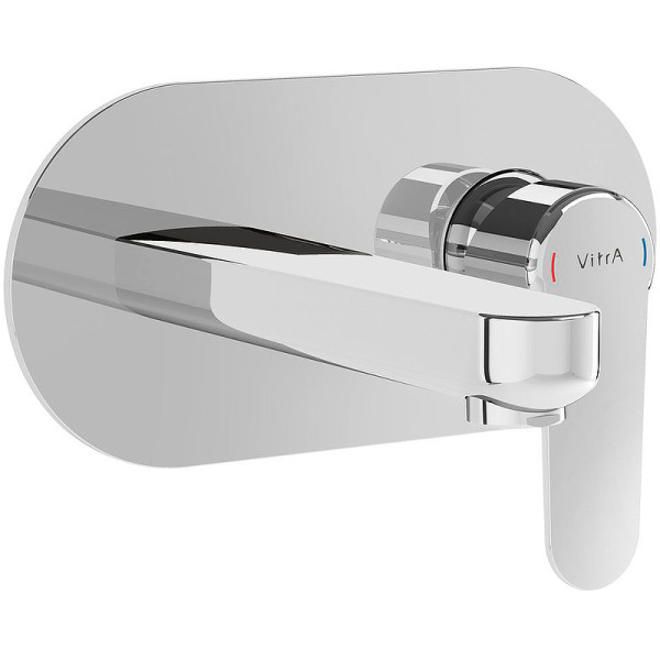 Встраиваемый смеситель VITRA Root Round A42721EXP для раковины глянцевый черный