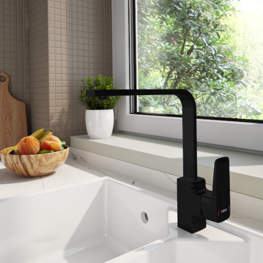 Смеситель для кухни VITRA Root Square A4275336EXP глянцевый черный