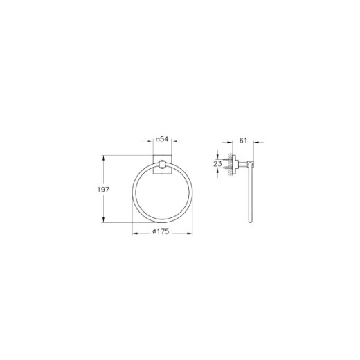 Держатель для полотенец Vitra Root Round A44802, кольцо, хром