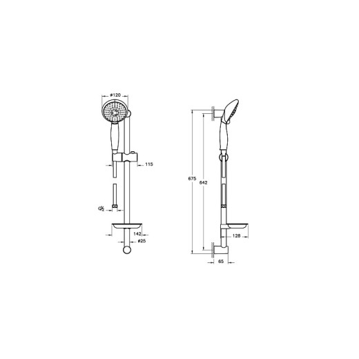 Душевой сет Vitra Cozy A45682EXP Хром