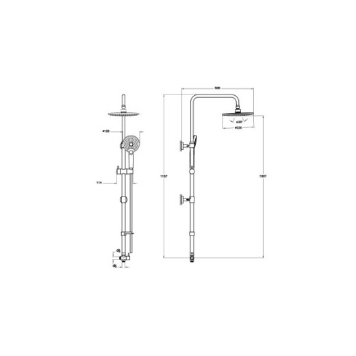 Душевая колонна VITRA Joy A45785EXP хром