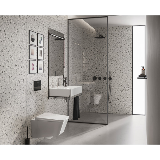 Набор встроенной душевой системы Vitra Origin A49284EXP на 3 направления черный матовый