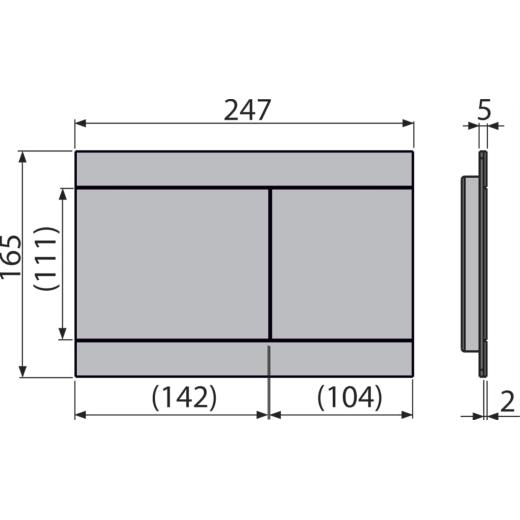 Кнопка управления для скрытых систем инсталляции, GOLD-глянец, арт.FUN-G-P