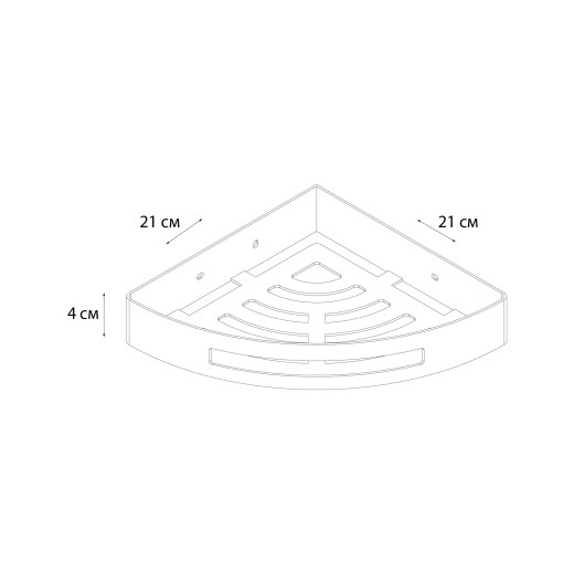 Fixsen HOTEL FX-31003K Полка угловая одноэтажная, черная