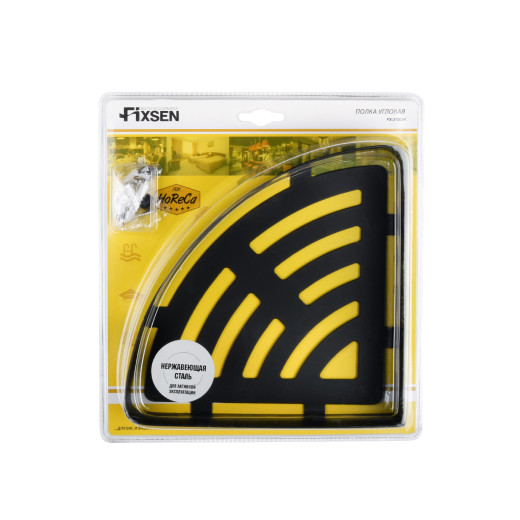 Fixsen HOTEL FX-31003K Полка угловая одноэтажная, черная