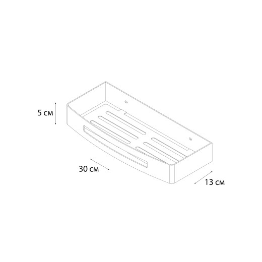 Fixsen HOTEL FX-31003Q Полка прямоугольная одноэтажная, графит