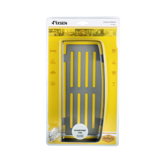 Fixsen HOTEL FX-31003Q Полка прямоугольная одноэтажная, графит