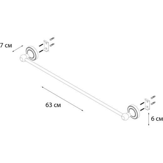 Fixsen ANTIK FX-61101 Полотенцедержатель трубчатый (60см.)