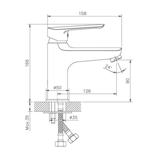 Смеситель HAIBA HB10198 для раковины, хром