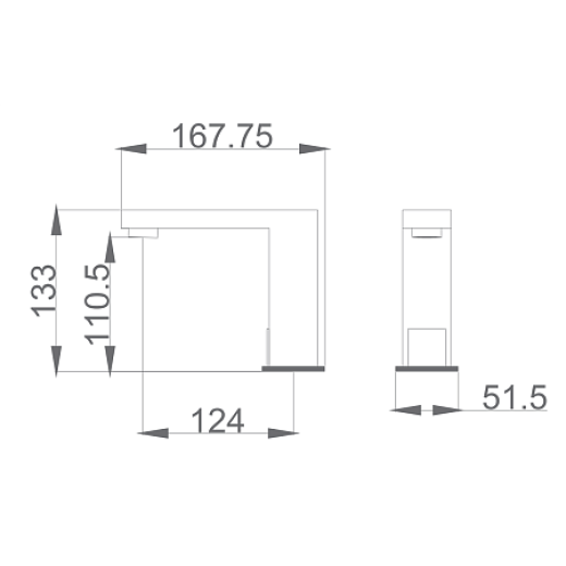 Смеситель HAIBA HB524 для раковины бесконтактный (сенсорный), хром