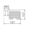 Мыльница HAIBA HB8302-1 металлическая, нержавеющая сталь