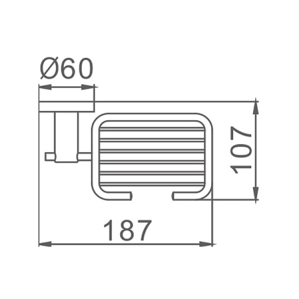 Мыльница HAIBA HB8302-1 металлическая, нержавеющая сталь