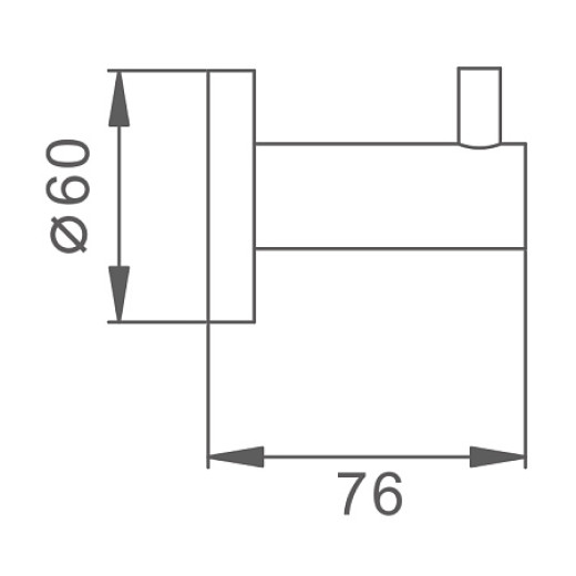 Крючок HAIBA HB8305-1, нержавеющая сталь