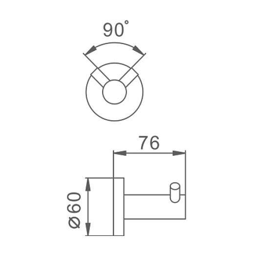 Крючок HAIBA HB8305-2 двойной, нержавеющая сталь