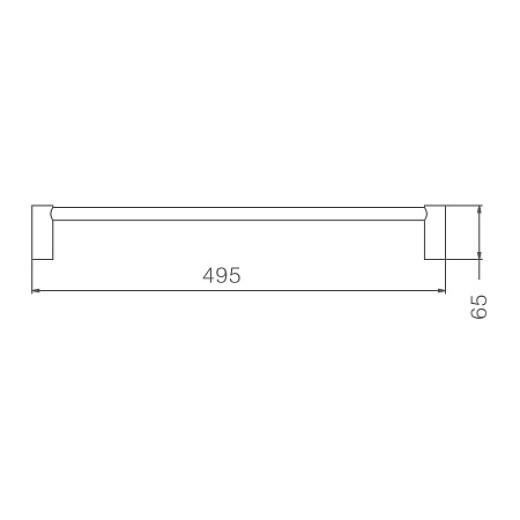 Держатель для полотенец HAIBA HB8401-7, 600 мм, черный