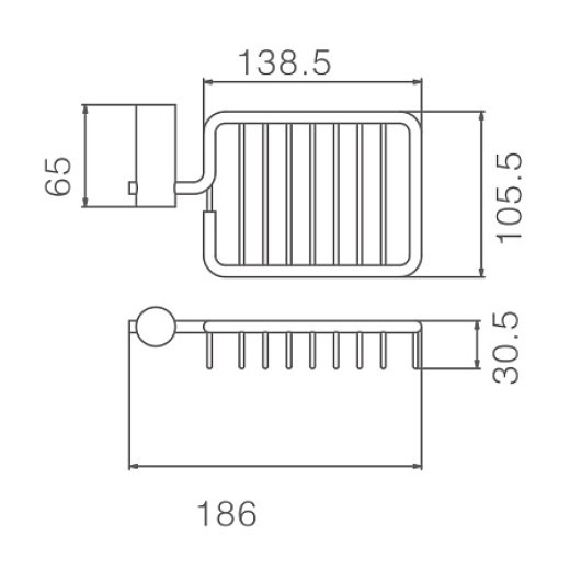 Мыльница HAIBA HB8402-1 металлическая, хром