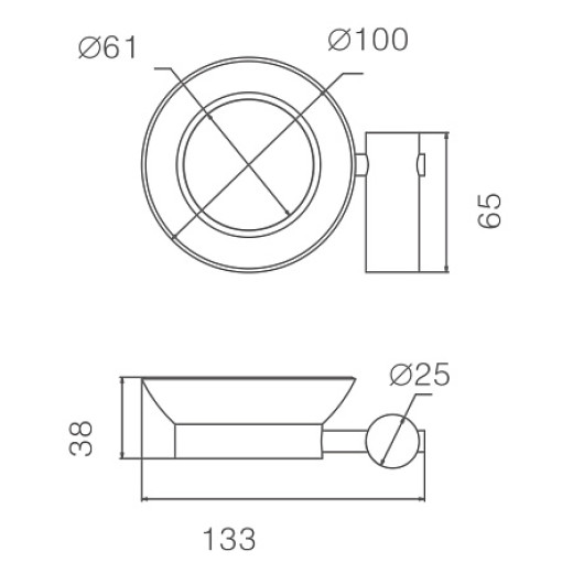 Мыльница HAIBA HB8402-4 стеклянная, бронза