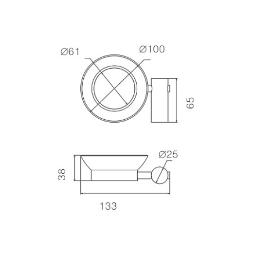 Мыльница HAIBA HB8402-7 стеклянная, черный