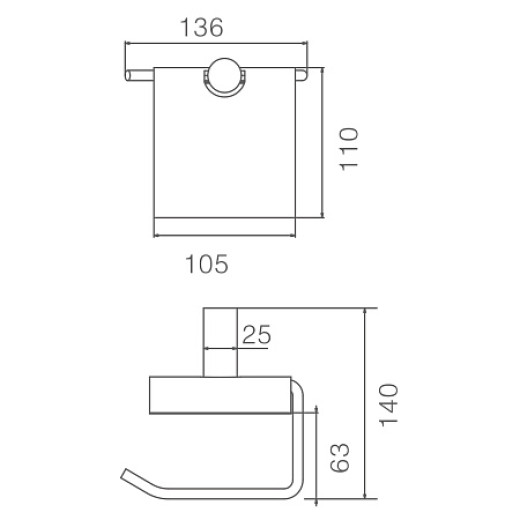 Держатель для туалетной бумаги HAIBA HB8403, хром