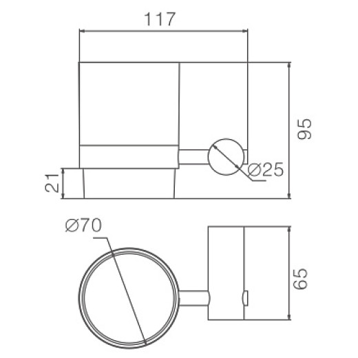 Держатель стакана HAIBA HB8406-4 матовое стекло, бронза