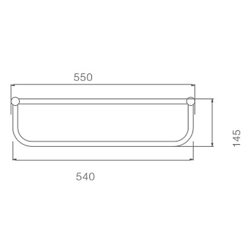 Полка для полотенец HAIBA HB8424-7, черный