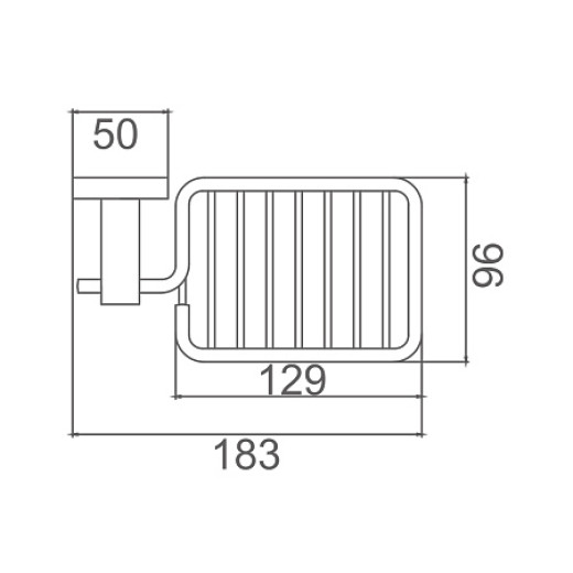 Мыльница HAIBA HB8902-1 металлическая, черный