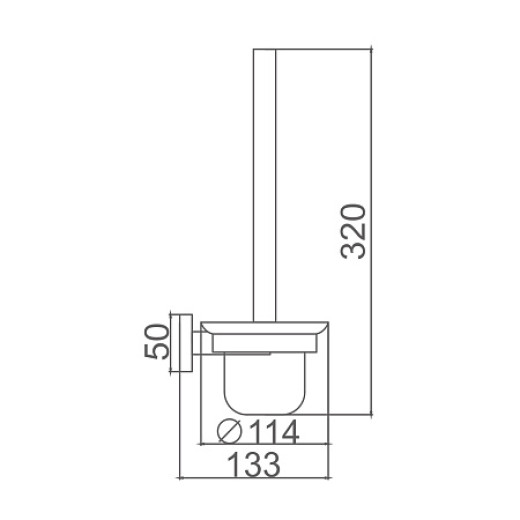 Ёршик HAIBA HB8910 туалетный настенный, черный