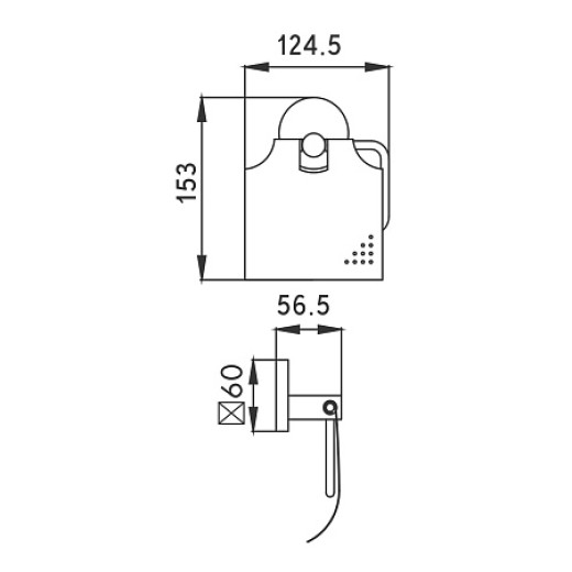 Держатель для туалетной бумаги HAIBA HB9003, хром